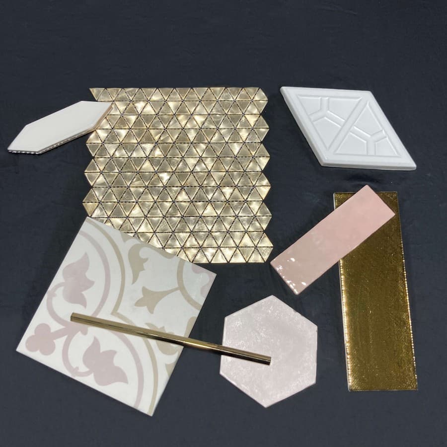 Soft Glam tile mood board