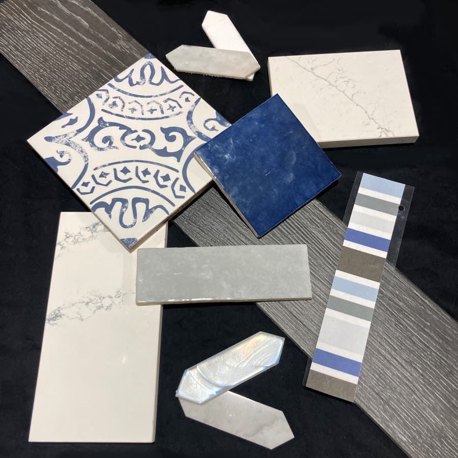 The Indigo Blues tile mood board